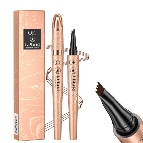 Eyebrow Pencil,Waterproof Microblade Eyebrow Pen,Liquid Waterproof Eyebrow Pencil,Smudge-Proof Brow Pencil Long-Lasting, Natural Looking Eye Makeup Eyebrow Pen(02# Dark Brown)