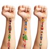 103 PCS Funny Mini Nutcracker King Soldier Temporary Tattoos Stickers Themed Birthday Party Decorations Favors Supplies Decor Steinbach Tattoo Sticker Gifts For Kids Boys Girls School Prizes Christmas