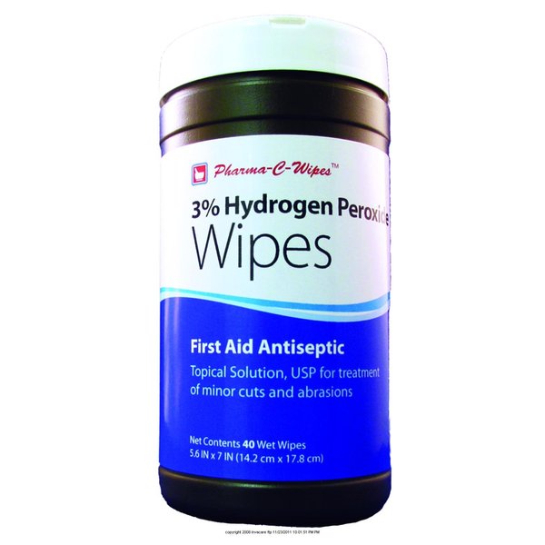 3% Hydrogen Peroxide Wipes [WIPES HYDROGEN PEROX CANN 40CT]