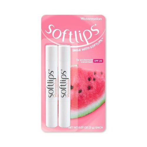 Softlips Lip Protectant SPF 20 Watermelon 0.07 oz, 2-Count (Pack of 6)