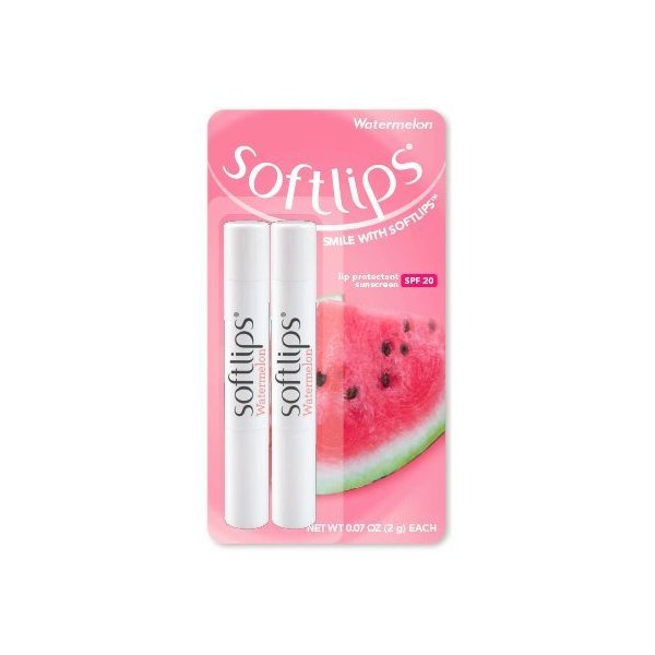 Softlips Lip Protectant SPF 20 Watermelon 0.07 oz, 2-Count (Pack of 6)