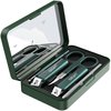 Nice Nail Clipper Set,5-in-1 Premium Grooming Set:,Nail File, Ear Pick, Facial Hair Scissors, and Mirror in Elegant Storage Box Manicure Set Nail Clippers Pedicure Kit,Slant Edg Toenail Clipper