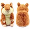 Qwifyu Talking Hamster, Interactive Stuffed Plush Animal Talking Toy Cute Sound Effects with Repeats Your Said Voice, Best Buddy for Kids Gift Age 3+ (Brown)