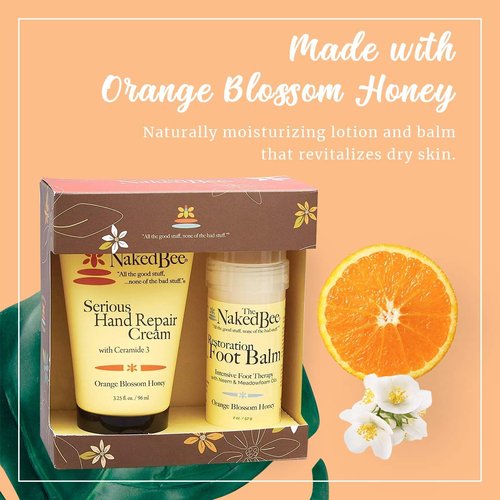 The Naked Bee Orange Blossom Honey Serious Restoration For Hands & Feet Gift Set