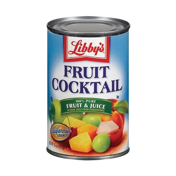 Libby's Fruit Cocktail in Pear Juices Concentrate 15oz Can (Pack of 6)