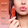 Joyeee 6Pcs Lip Glow Oil Wet, Hydrating Candy Lip Gloss Flavoring Oil Kit, Transparent Clear, Pink Peach, Nude Orange, Red Strawberry, Candy Grape Lip Gloss Lip Tinted Oil Color for Teen Girls