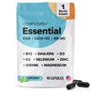 Complement 1 Month Supply Vegan Multivitamins for Women & Men (90 Capsules) Omega 3 DHA+EPA, Vitamin B12, Vitamin D3 K2, Zinc, Selenium, Magnesium, Iodine Supplement- Made in USA, 30 Servings