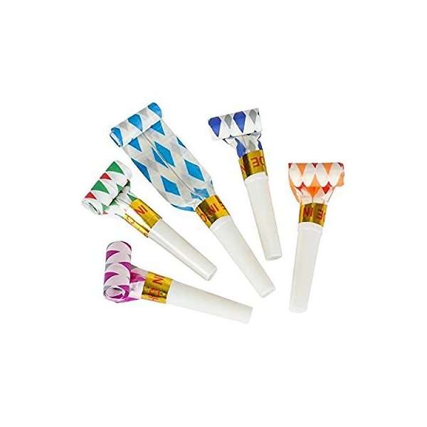 36 Blow Out Noisemakers Party Favors