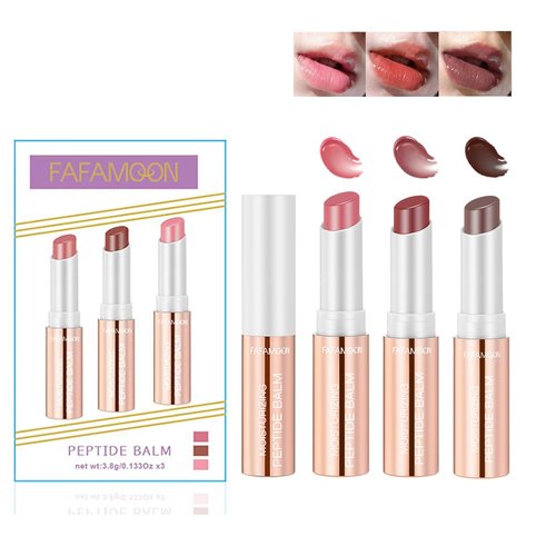Pakivs 3Pcs Lip Tint Hydrating,Natural Ingredients Lipstick,Moisturizing Tinted Lip Balm, Non-Sticky and Long-Lasting Waterproof Lip Gloss for Women and Girls