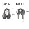 HEVERP 24PCS M4 Stainless Steel Wire Rope Cable Clip Clamp