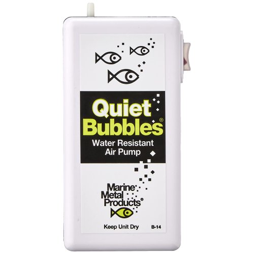 Marine Metal B-14 Quiet Bubbles Live Bait Aerator, Quiet Water Resistant Air Pump, Portable,Beige