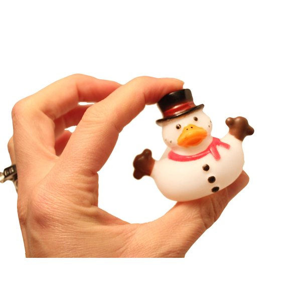 Snowman Rubber Duckies - Cute Winter Snow Man Duck Party Favors (1 Dozen)