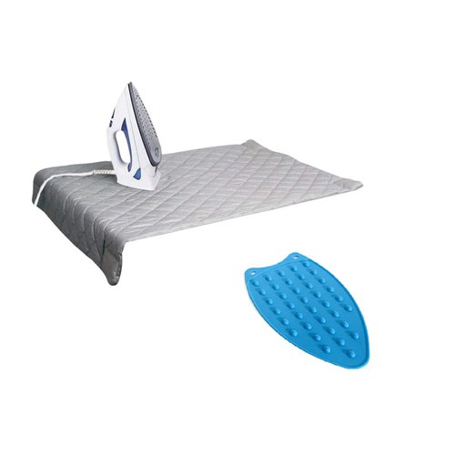 Dependable Industries Inc. Essentials Ironing Board Pad to Use Anywhere Quilted Magnetic Corners Iron Anywhere Travel Home with Silicone Heat Resistant Iron Rest Pad
