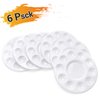 6 Pack Paint Tray Palettes, Plastic Paint Pallet for Kids Art Painting Palette for Painting or DIY Craft Class, White