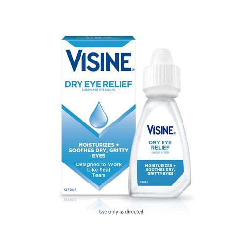 Visine Dry Eye Relief Eye Drops 0.50 oz (Pack of 3)