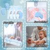 30 Sets Baby Shower Favors Refreshing Foot Soap Perfect Baby Shower Favors for Guests, Gifts, and Prizes with Organza Bags Thanks Cards (Blue)