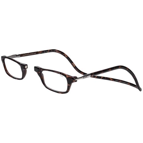 Clic Magnetic Reading Glasses, Computer Readers, Replaceable Lens, Adjustable Temples, Original, (S-M, Tortoise, 3.50 Magnification)
