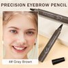 XINGXYUEL 3PCS Gray Brown Microblading Eyebrow Pen Waterproof Eyebrow Pencil 4 Tip Eye Brow Pencils for Women Long Lasting Natural Brows Microblade Eyebrow Contouring Pen Lapiz De Cejas