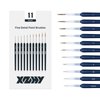 11Pcs Fine Detail Paint Brushes Set Fine Tip Paint Brush Miniature Mini Paints Brush for Watercolor, Oil, Acrylic, Face, Nail, Scale Model Painting Line Drawing (00000#-7#) Dark Blue XZHY