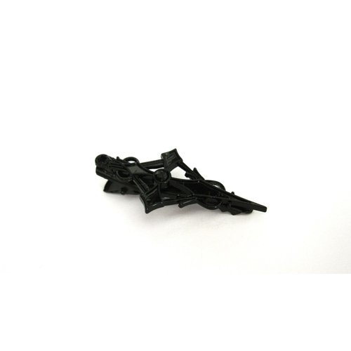 Generic Smaller black metal black crystal gothic hair pin alligator clip