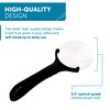 WITHit Task Magnifier Black Rimless, 3.5” D – Desktop LED Magnifying Glass for Reading, 2.5X Magnifier with 5X Bubble, Soft Touch Handle, AAA Batteries Included