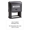 Infusion Self-Inking Custom Rubber Stamp (Personal or Business Use) - Choose from 16 Colors (1-1/2" x 3")