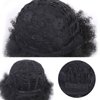 PWEOUKE 16 Inch Afro Wigs for Black Women Natural Black 70's Afro Curly Wigs Synthetic Soft Natural Looking Full Wigs for Unisex