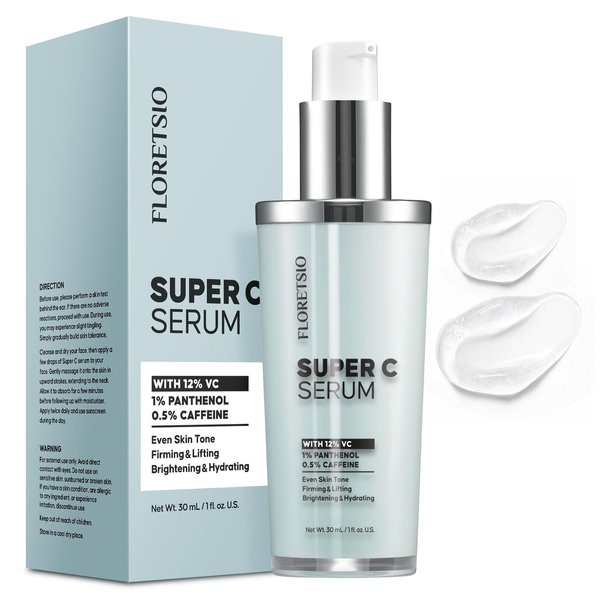 Anti-Aging Super C Serum: Vitamin C Face Serum for Mature Skin Women - All-In-One Formula Rapidly Hydrates, Softens, Lifts and Firms Facial Skin, Fights Wrinkles, Dark Spots & Age Spots | 30 ml