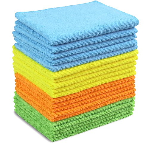 Simple Houseware Microfiber Cleaning Cloth, 4 Colors - 20 Pack