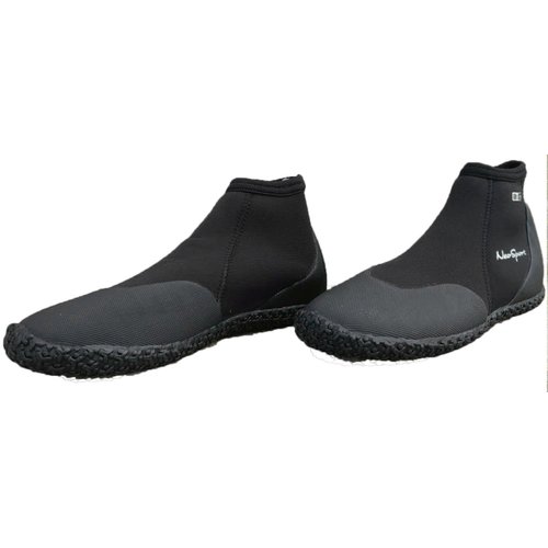 NeoSport Wetsuits Premium Neoprene 3mm Low Top Pull On Boot, Black, 11 - Water Shoes, Surfing & Diving