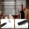 Crenova 6-in-1 Wine Opener Electric Rechargeable Automatic Corkscrew Bottle Opener set with Vacuum Stopper, Aerator Pourer, Foil Cutter, Display Base & USB Charging Cable, Silver