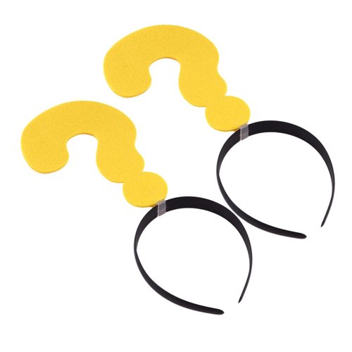 Parliky 2pcs Question Mark Headband Hair Makeup Headbands Turban Headband Fashion Headbands Party Cosplay Headwear Funny Headdress Party Headpiece Hair Hoops Funny Hair with Question Mark