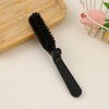 Black Travel Hair Brush Foldable Hairbrush Pocket-fit Mini Hairbrush Wild Boar BristleTravel Hairbrush for Men, Women Compact Finishing Hairbrush Dry and Wet Straight Curls Hair Brushes,Foldable Brush