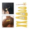 7Pcs Yellow Sweet Flower Women Girl Barrette Bobby Pin Hairpin Hair Clips Decoration Elegant Gold Gifts Hair Clips Clips and Barrettes Hair Clips