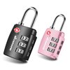 2 Pack TSA Approved Travel Luggage Locks, Combination Lock Alloy Body, Keyless 3-Digit Padlocks, Travel Sentry Accepted Compatible Padlock for Gym Locker, Golf Bag Case, Backpack, Black-by GIVERARE
