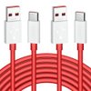 Jelanry for OnePlus 8 Pro Warp SuperVOOC Charging Cable 80W 65W 6FT 2-Pack, USB Type C Cable Dash Charging Cable Rapid Data Syncing Fast Charger Cable for OnePlus 12 Open 11 10 8 7T Pro 7 6T 5T, Red