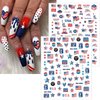 10Pcs Independence Day Nail Stickers Patriotic Nail Decals 4th of July Nail Art Stickers American Flag Eagle Fireworks Heart Stars Nail Design Stickers Self-Adhesive Nail Supplies for Women DIY Nail