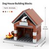 PIPART Farm Animals Dog House Building Blocks Set, MOC Animal Kennel Toy Set for Kids, Girls and Boys Ages 8+ (109 Pieces)