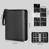 GERMUN 4 Pocket Card Binder, Premium Zip Trading Card Binder, 400 Double Sided Pocket PU Card Collection Binder, Collector Card Album, Card Folder for MTG, TCG, Sports Cards, Game Cards (Black)