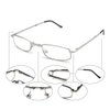Metal Folding Reading Glasses with Case Slim Stylish Compact Folding Reading Glasses in Hard Case