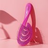 Ninabella Organic Detangling Hair Brush for Women, Men & Children - Does not Pull on Hair - Hair Straightening Brushes for Straight, Curly & Wet Hair - Unique Wave Hairbrush Pink Delight