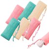 Feelorna 6Pcs Mesh Soap Bag, 3 Colors 6-layer Soft Soap Pouch with Adjustable Buckle and Drawstring Soap Saver Bag to Create Foam for Body Facial Cleaning (3.12 "x 7.22" Green Pink Beige)