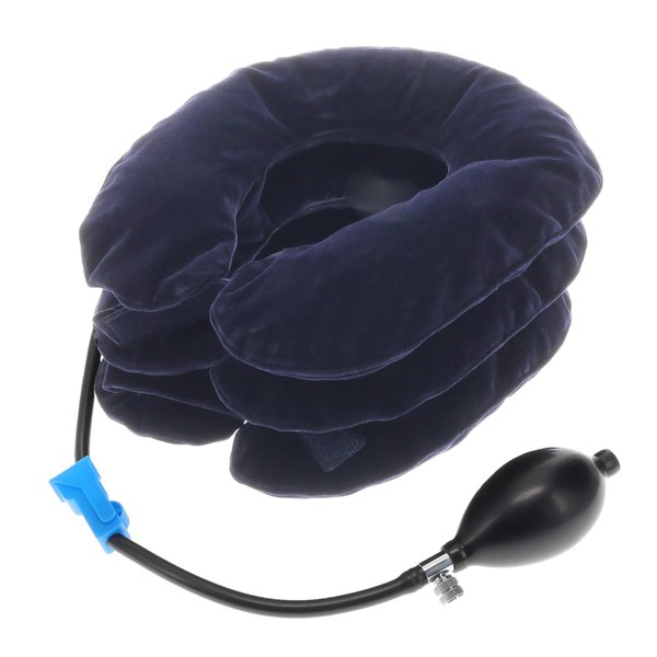 Body Sport Cervical Traction Collar Neck Brace, Decompression and Compression Adjustable, Neck Support for Spinal Alignment and Neck Discomfort, with Soft Fabric and Easy-to-Use Inflator Bulb