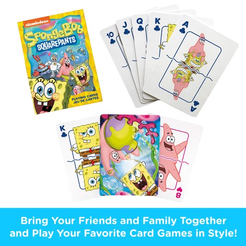 AQUARIUS SpongeBob Playing Cards - SpongeBob SquarePants Cast Deck of Cards for Your Favorite Card Games - Officially Licensed SpongeBob Merchandise & Collectibles