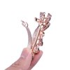 Beaupretty Crystal Rhinestone Hair Clip Shiny Flower Hair Pin Hair Barrettes Headdress for Ladies Women Hair Accessories Pink