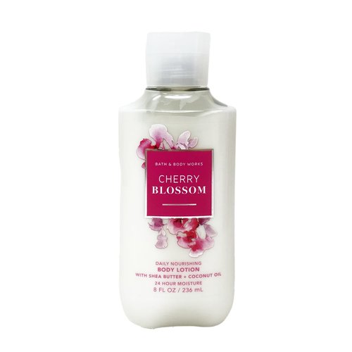 Bath & Body Works Cherry Blossom 3 Pack Daily Nourishing Body Lotion Bundle with a Himalayan Salts Springs Bar Soap - Full Size