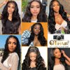 QTHAIR 14A Grade Brazilian Body Wave Human Hair Bundles (22",100g,Natural Black)100% Unprocessed Virgin Body Wave Human Hair Weave Brazilian Body Wave Virgin Hair Extensions