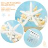 Catery Starfish Crown and Tiara Pearl Seashell Headband Beach Wedding Headpiece for Women and Brides