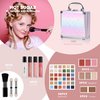 Hot Sugar Girls Makeup Kit Age 4-6 7-8 10-12, Little Girl Makeup Set, Makeup Kit for Teenagers 13-15 Includes Eyeshadow Lip Gloss Blush Highlighter Bronzer Brush (RAINBOW)