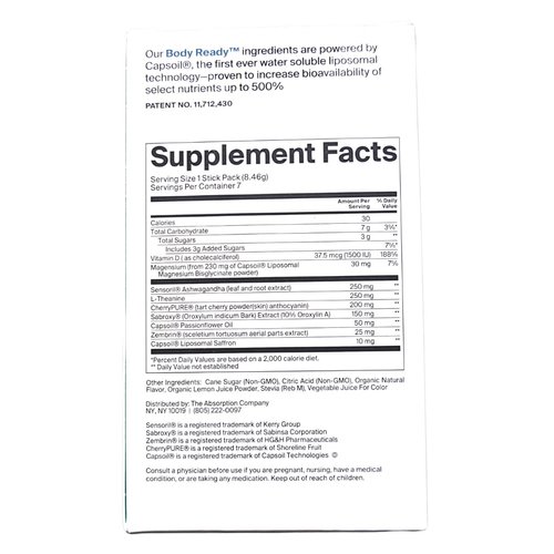 Calm Supplement - Watermelon Lemonade - Natural Stress Relief with Ashwagandha, L-Theanine, Vitamin D & Magnesium for Relaxation, Cognitive Support & Mood Support - 7 Sticks